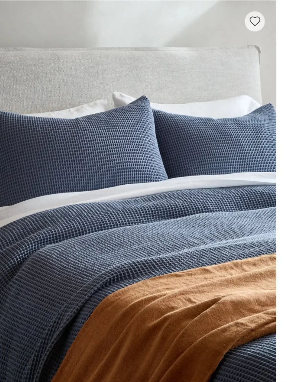NWOT Quince Organic Ribbed Cotton Shams – Mineral – Standard